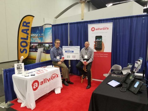 Photo of Allworx booth at a conference