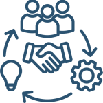 Collaboration and communication AI tools icon