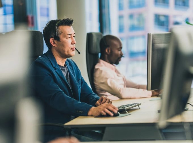 Remote IT support technician assisting a small business.